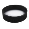 Picture of 38 mm, 38-400 Black PP Plastic Smooth Top, Ribbed Side Cap w/ F217 Liner