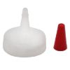 Picture of 38 mm 38-4000 Natural LDPE Plastic Yorker Spout Cap, w/ Red Sealer Long Tip Cap