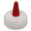 Picture of 38 mm 38-4000 Natural LDPE Plastic Yorker Spout Cap, w/ Red Sealer Long Tip Cap