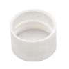 Picture of 24 mm, 24-410 White PP Plastic Matte Top, Ribbed Sides, .020 Pulp Liner Plain