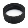 Picture of 24 mm, 24-400 Black Ribbed, Matte Top, PP Plastic Cap w/ F217 Liner