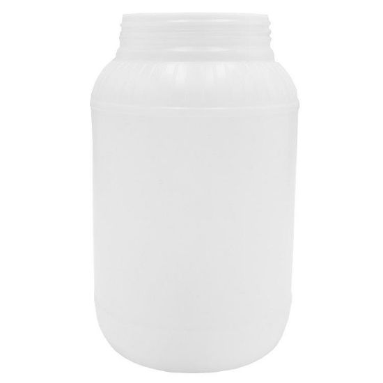 Picture of 128 oz Natural HDPE Plastic Wide Mouth Round Jar 110-400, 4X1, 110 Gram