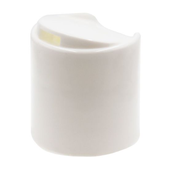 Picture of 24mm, 24-410 White PP Plastic Small Disc Top Cap, .308 Orifice