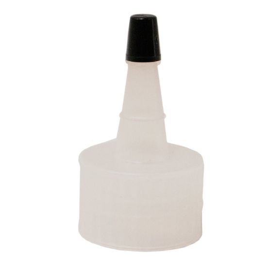 Picture of 28-410 Natural LDPE Yorker Cap, No Hole, w/ Regular Black Tip