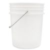 Picture of 5 Gallon White HDPE Plastic Open Head Pail, 90 mil, Metal Bail w/ White Grip