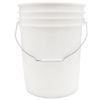 Picture of 20 Liter White HDPE Plastic Open Head Pail w/ Metal Handle