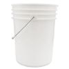 Picture of 20 Liter White HDPE Plastic Open Head Pail w/ Metal Handle