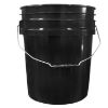 Picture of 5-Gallon Black HDPE Plastic Open Head Pail w/ CWL