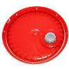 Picture of 3.5-6 Gallon Red HDPE Plastic Pail Cover, Rieke Flex Spout