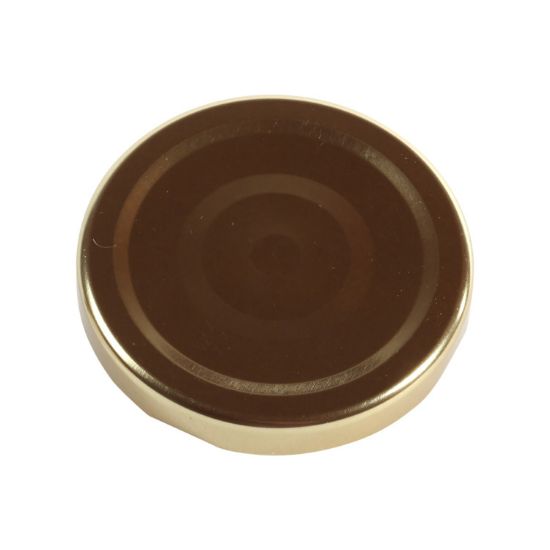 Picture of 63-2030 Gold Metal Lug/Twist Button Cap w/ Plastisol Liner