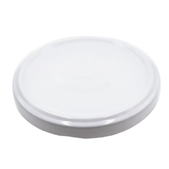 Picture of 82 mm White Metal Plastisol Lined Twist-Off Cap w/ Button