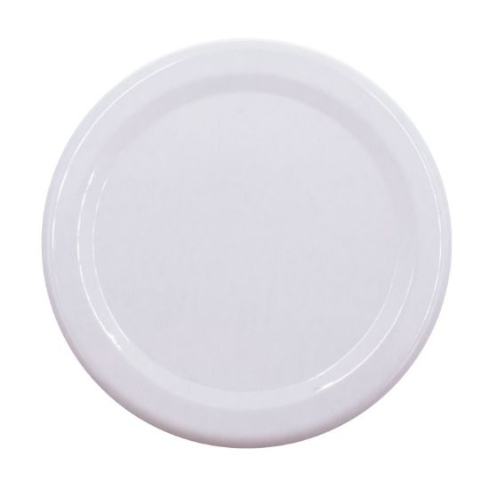 Picture of 58 mm White Metal Twist Cap, Plastisol Liner, No Button