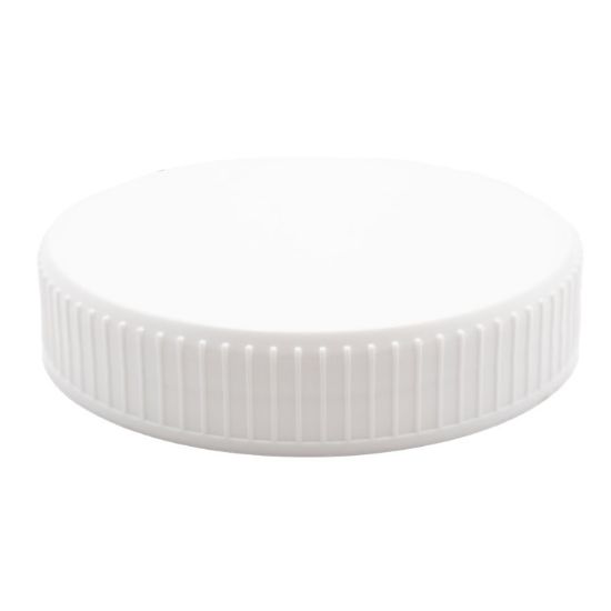 Picture of 89 mm, 89-400 White PP Plastic Deep Skirt Lightweight Cap w/ F-217 Liner