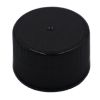 Picture of 28 mm, 28-410 Black PP Plastic Matte Top, Ribbed Side Cap, .020" Heat Seal for PET