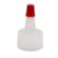 Picture of 20 mm 20-410 Natural LDPE Plastic Yorker Cap w/ .030" Orifice w/ Red Tip