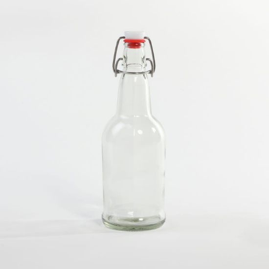 Picture of 500 ml (16 oz.) Flint Glass Swing-Top Grolsch Beer Bottle, 26-611, w/ Swing-Top Cap