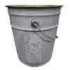 Picture of 5 Gallon Gray Steel Open Head Pail, Double Bead, Gold Phenolic Lining, UN Rated