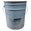 Picture of 5 Gallon Gray Steel Open Head Pail, w/ CWL, Red Phenolic Lining, 3.5" Double Bead, UN Rated