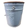 Picture of 5 Gallon Gray Steel Open Head Pail, w/ CWL, Red Phenolic Lining, 3.5" Double Bead, UN Rated