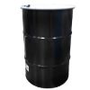 Picture of 55 Gallon Black Steel Open Head Drum, 100 % Phenolic Lining, White Cover, 2" X 3/4" Fitting, Lever Lock Ring