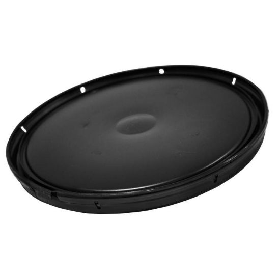 Picture of 2 GALLON BLACK HDPE COVER W/ TEAR TAB