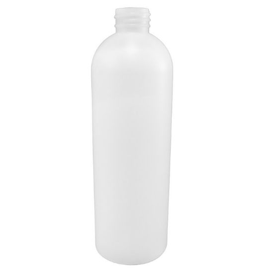 Picture of 16 oz Natural HDPE Plastic Cosmo Bullet Round Bottle, 28-410 Neck Finish, 32.5 Gram
