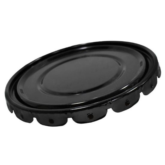 Picture of 5 GALLON BLACK, RED PHENOLIC LINED STEEL STEEL LUG COVER