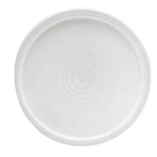 Picture of 3.5-6 Gallon White HDPE Plastic Pail Tear Tab Cover