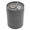 Picture of 1 Gallon Gray Epoxy Phenolic Lining Steel Tight Head Pail, Rieke FlexSpout Fitting with Dust Cap
