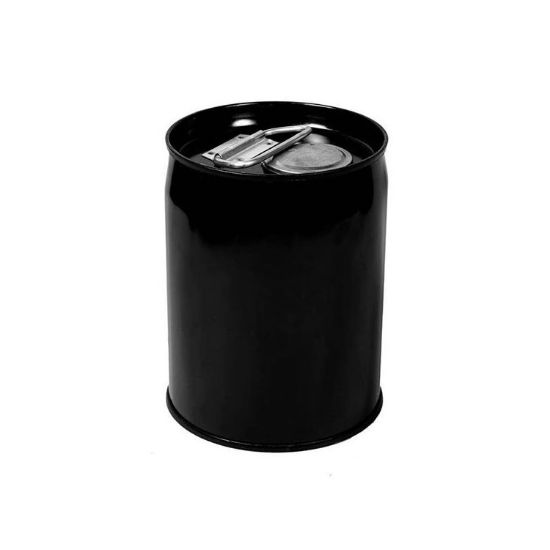 Picture of 1 Gallon Black Steel Tight Head Pail, Rust Inhibited, Offset Rieke Prep w/ Dust Cap, UN Rated
