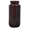 Picture of 32 oz Amber HDPE Plastic Wide Mouth Round Bottle, 63-415, 16 Gram w/ Amber Closure