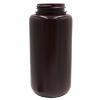 Picture of 32 oz Amber HDPE Plastic Wide Mouth Round Bottle, 63-415, 16 Gram w/ Amber Closure
