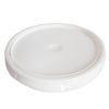 Picture of 3.5-7 Gallon White HDPE Plastic Pail Cover, TriSeal, Tear Tab, Gasketless, Bagged
