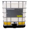 Picture of 275 Gallon New IBC Tote, Natural New Bottle, Grounded, 2" Butterfly Valve, Teflon Gasket, NPT Thread, 6" Cap, Viton Gasket New Cage Composite Grounded Pallet, Bagged, UN Rated