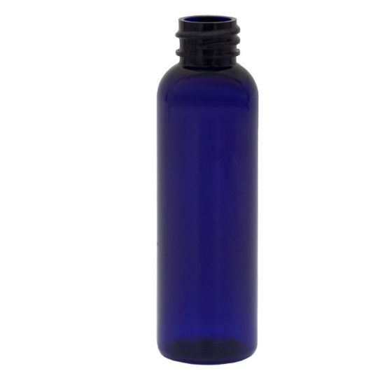 Picture of 2 oz Cobalt Blue PET Plastic Cosmo Round Bottle, 20-410, 9.5 Gram