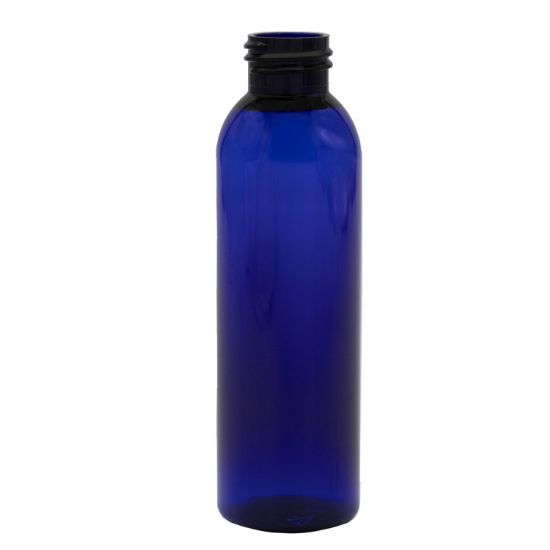 Picture of 4 oz Cobalt Blue PET Plastic Cosmo Round Bottle, 24-410, 14.8 Gram