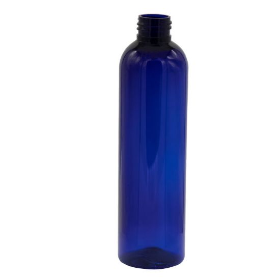 Picture of 8 oz Cobalt Blue PET Plastic Cosmo Round Bottle, 24-410, 25.8 Gram