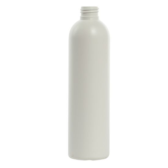Picture of 10 oz White HDPE Plastic Cosmo Round Bottle, 24-410, 26 Gram, Flame Treated