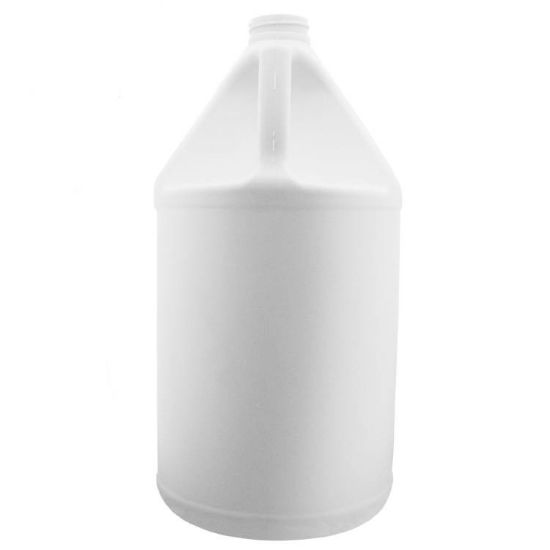 Picture of 128 oz (1-Gallon) Blue/White HDPE Plastic Industrial Round Bottle, 130 Gram, 38-400, 4x1, 4G Pack, Kraft Box, UN Rated