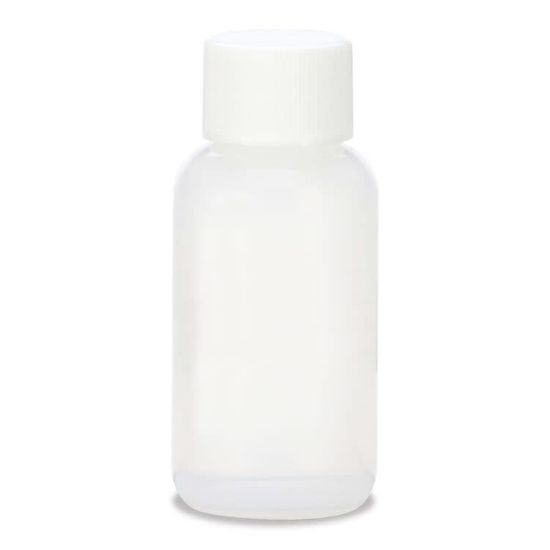 Picture of 1 oz White LDPE Straight Side Plastic Boston Round Bottle, 20-410