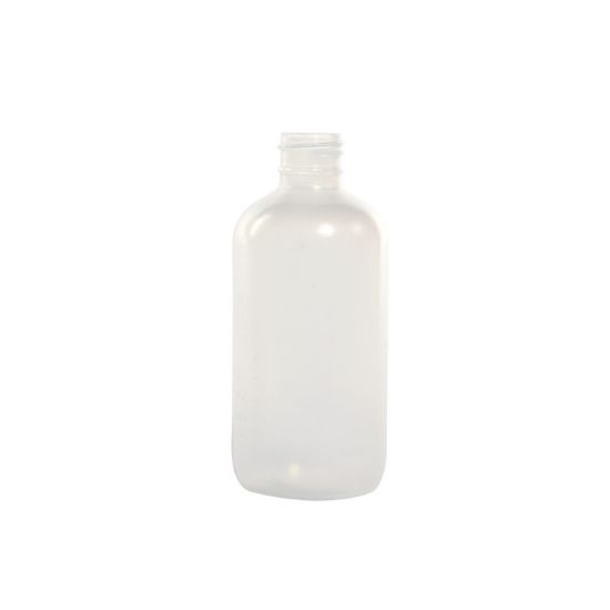 Picture of 6 oz Natural LDPE Plastic Boston Round Bottle, 24-410, 25 Gram