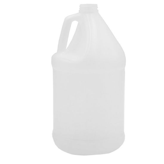 Picture of 128 oz Natural HDPE Plastic Industrial Round Bottle, 38-400, 4 x 1, 120 Gram, White Box w/ Divider