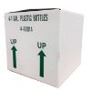 Picture of 128 oz Natural HDPE Plastic Industrial Round Bottle, 38-400, 4 x 1, 120 Gram, White Box w/ Divider