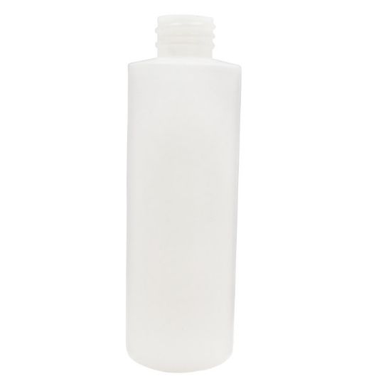 Picture of 8 oz Natural HDPE Plastic Cylinder Bottle, 38-410, Fluorination Level 3