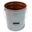 Picture of 5 Gallon Gray Steel Open Head Pail, Red Phenolic Lining, 3" Double Bead, w/ Ring Seal Cover Red Phenolic Lining w/ Flow in Gasket, UN Rated