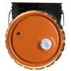Picture of 5 Gallon Black Steel Open Head Pail, Red Phenolic Lining, w/ Pail Cover w/ Red Phenolic Lining, Rieke & Poly Vent, Flow in Gasket, UN Rated