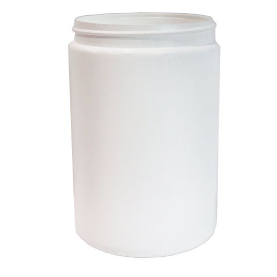Picture of 25 oz White HDPE Plastic Wide Mouth Straight Sided Jar, 48.5 Gram, 89-400