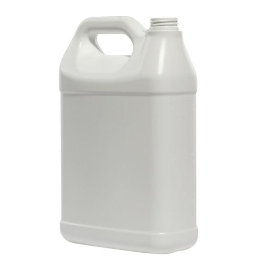 Picture of 128 oz White HDPE Plastic F-Style Bottle, 38mm 38-400 Rexam Child Resistant Snap Lok, 150 Gram