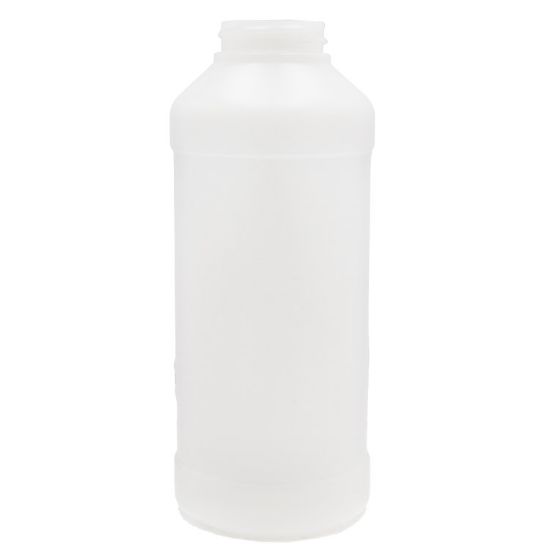 Picture of 16 oz Natural HDPE Plastic Barrier Modern Round Bottle, 38-400, 51 Gram