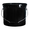 Picture of 3.5 Gallon Black Steel Open Head Pail, Single Bead, Rust Inhibited Lining, w/ Lug Cover, Flow in Gasket